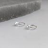Micro Hoop and Star Earrings