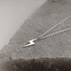 Sterling Silver Shiny Bolt Necklace
