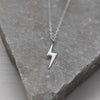 Sterling Silver Shiny Bolt Necklace