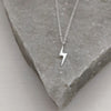 Sterling Silver Shiny Bolt Necklace