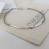 Sterling Silver Bar and Silk Bracelet