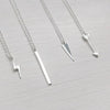 Sterling Silver Shiny Bolt Necklace