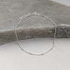 Sterling Silver Satellite Chain Anklet