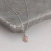 Pink Opal Oval Gemstone Necklace