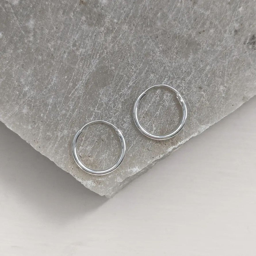 Sterling Silver Micro Hoop Earrings