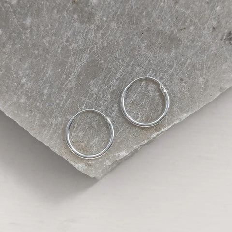 Sterling Silver Micro Hoop Earrings