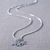 Star Drop Necklace in Sterling Silver