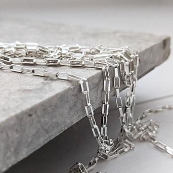 Sterling silver bolt bar necklace
