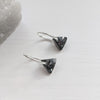 Black Diamond Swarovski Crystal Hoop Earrings