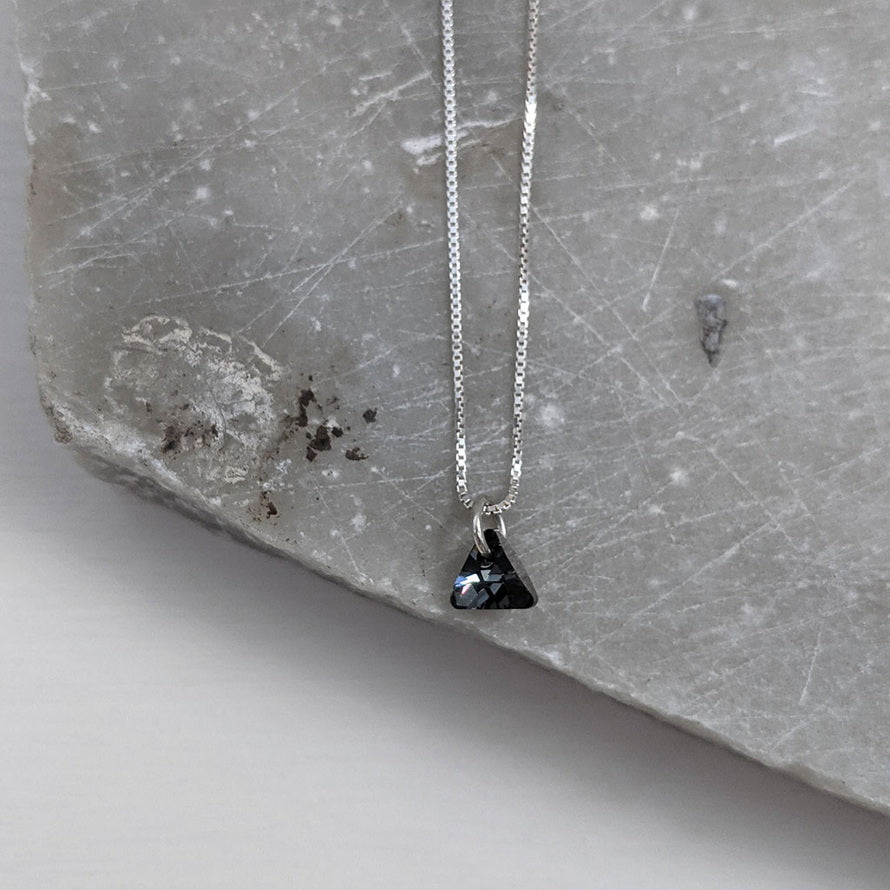 Black Diamond Swarovski Crystal Necklace