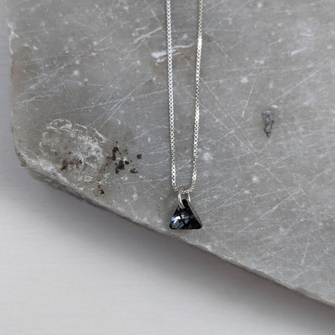 Black Diamond Swarovski Crystal Necklace
