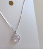 Rose Quartz Heart Gemstone Necklace