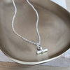Sterling Silver T-Bar Necklace