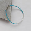 Amazonite and Sterling Silver Bar Bracelet