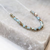 Aqua and Bronze Glass Beaded Necklace