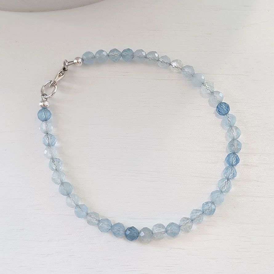 Aquamarine Semi-Precious Gemstone Bracelet