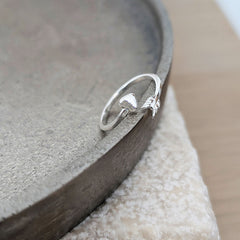Sterling Silver Arrow Heart Toe Ring
