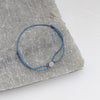 Blue Cord and Crystal Disc Friendship Bracelet