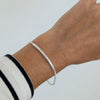 Sterling Silver Curved Bar Bracelet