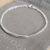 Sterling Silver Curved Bar Bracelet