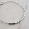 Sterling Silver Curved Bar Bracelet