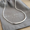 Sterling Silver Chunky Curved Bar Necklace