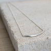 Sterling Silver Chunky Curved Bar Necklace
