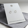 Sterling Silver Circle Stud Earrings