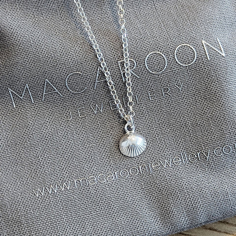 Sterling Silver Clam Shell Necklace