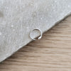 Sterling Silver Single Crystal Helix Hoop Earring