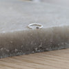 Sterling Silver Single Crystal Helix Hoop Earring