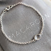 Crystal Quartz and Silver Chain Bracelet
