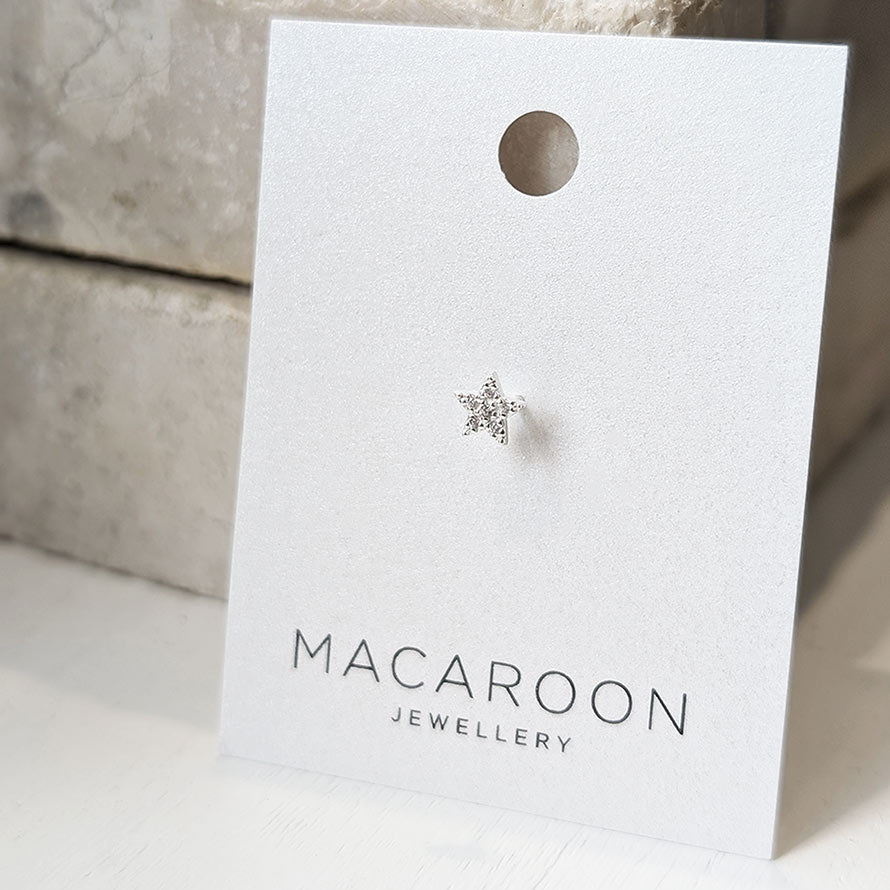 Crystal Star Helix Stud Earring