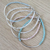 Gemstone and Sterling Silver Bar Bracelet