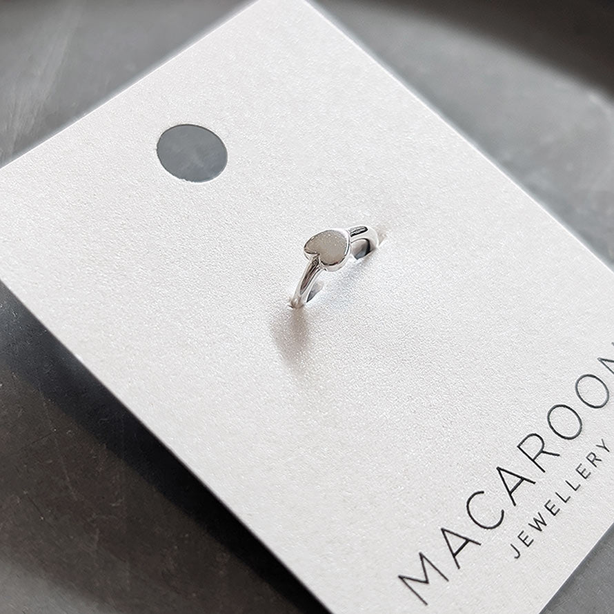 Sterling Silver Heart Earring Cuff