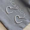 Sterling Silver Heart Hoop Earrings