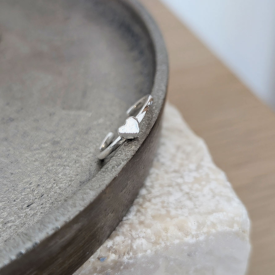 Sterling Silver Heart Toe Ring