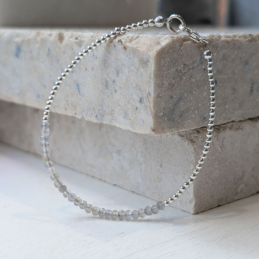 Labradorite and Sterling Silver Bracelet