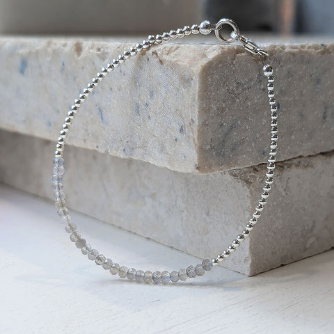 Labradorite and Sterling Silver Bracelet