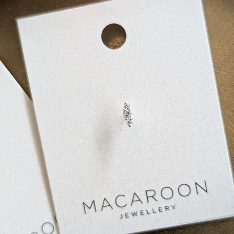 Crystal Marquise Helix Stud Earring