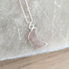 Sterling Silver Faceted Gemstone Moon Necklace