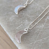 Sterling Silver Faceted Gemstone Moon Necklace