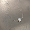 Mother Of Pearl Sliding Heart Necklace