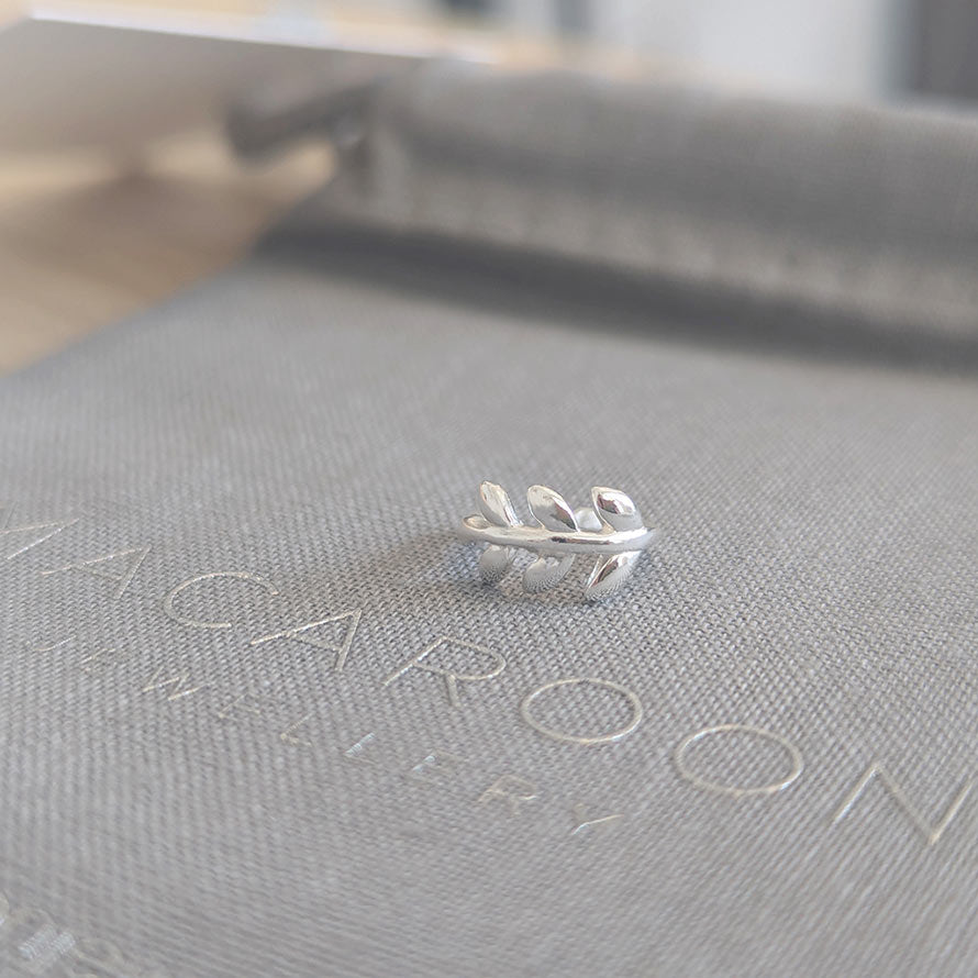 Sterling Silver Olive Leaf Earring Cuff