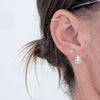 Olive Branch Huggie Hoop Earrings