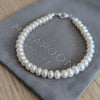 Sterling Silver Floating Pearl Necklace