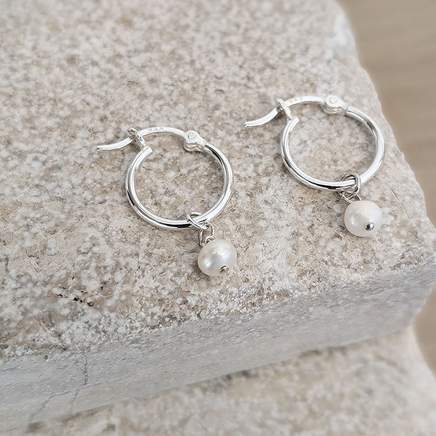 Freshwater Pearl Hoop Earrings