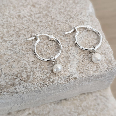 Freshwater Pearl Hoop Earrings