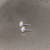 Freshwater Pearl and Silver Stud Earrings