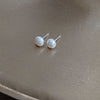 Freshwater Pearl and Silver Stud Earrings